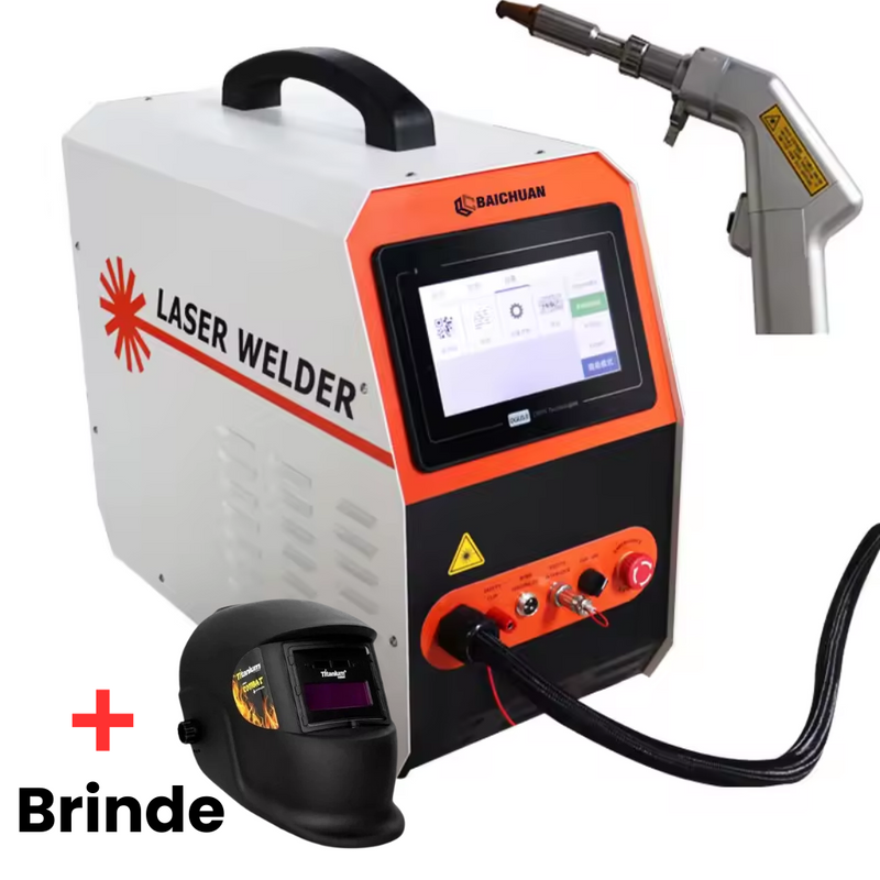 Máquina de Solda Laser Portátil Multiprocesso 150A Proteção Térmica + BRINDE