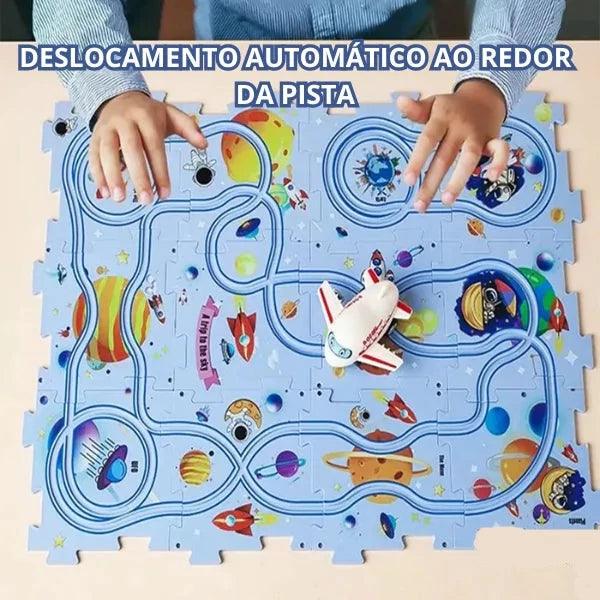 Pista Carkids - Carrinho Elétrico com Trilha Educativa + Acessórios de Brinde