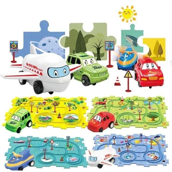 Pista Carkids - Carrinho Elétrico com Trilha Educativa + Acessórios de Brinde